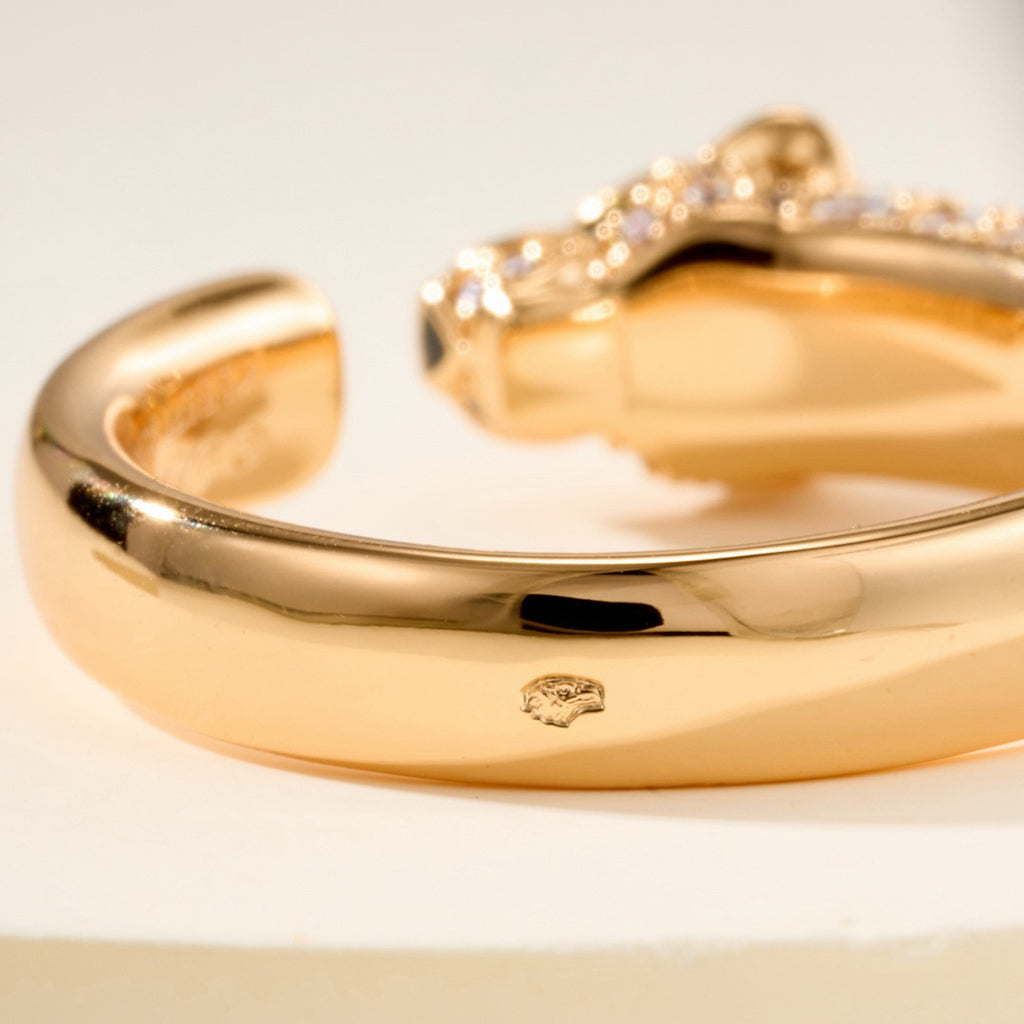 [Limara] PANTHERE HALF DIAMOND SMALL RING