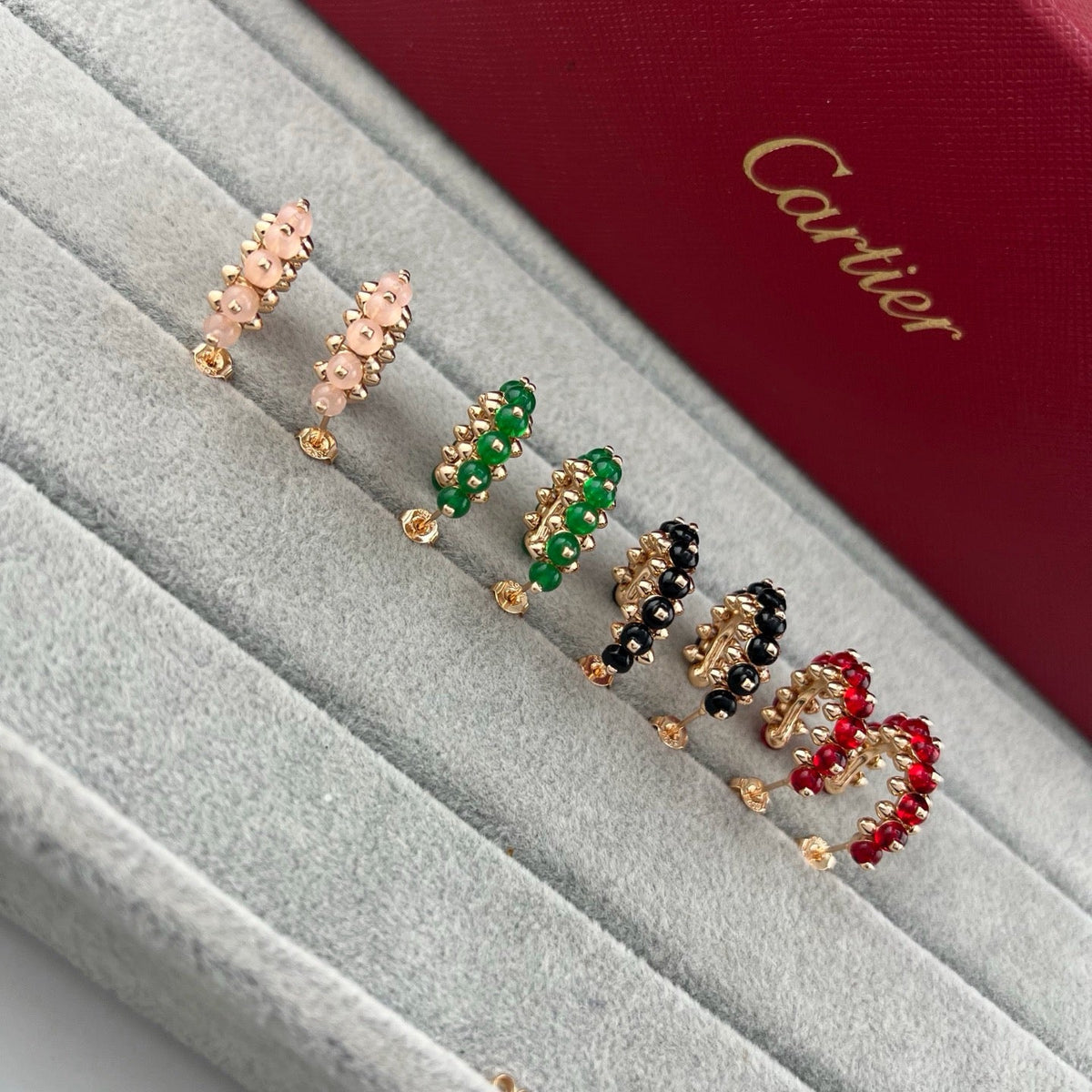 [Limara] CLASH 7.9MM AGATE CHALCEDONY EARRINGS