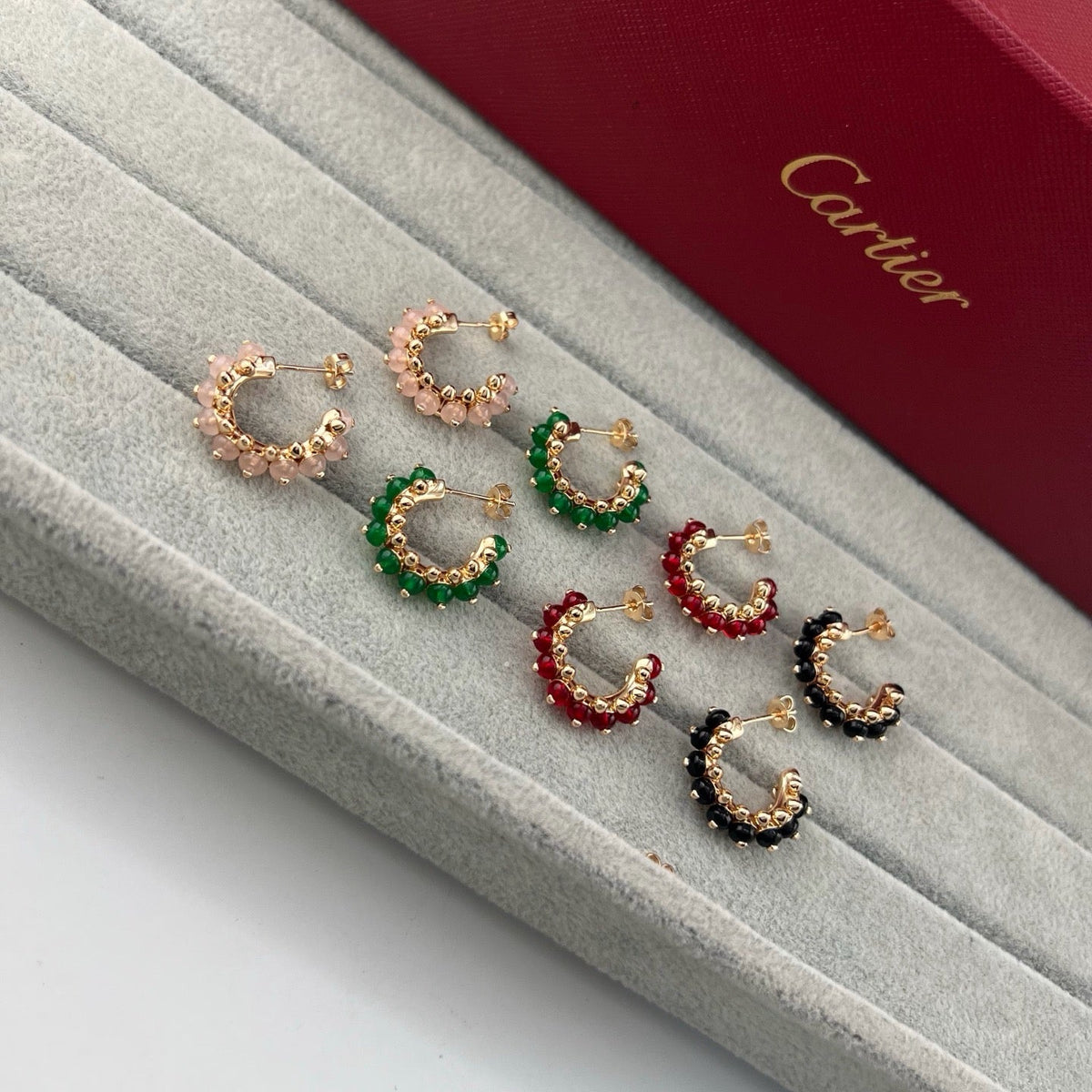 [Limara] CLASH 7.9MM AGATE CHALCEDONY EARRINGS