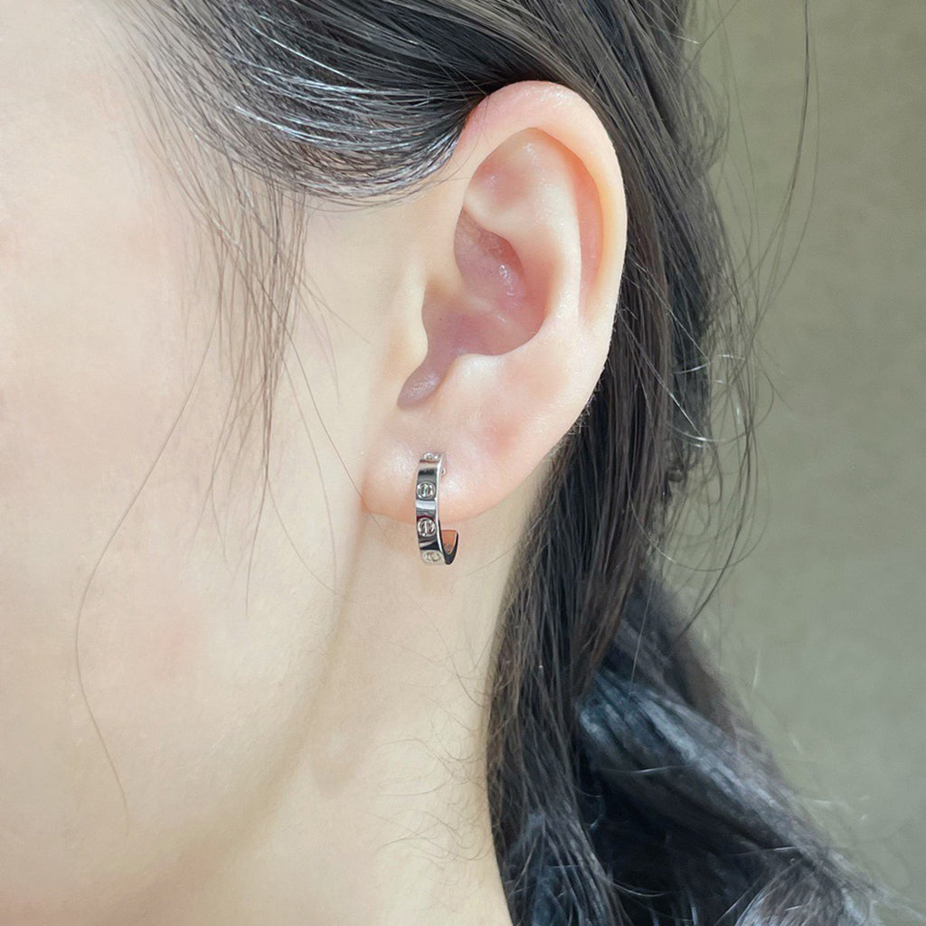 [Limara] LOVE EARRINGS 2.65 MM NO DIAMOND SMALL