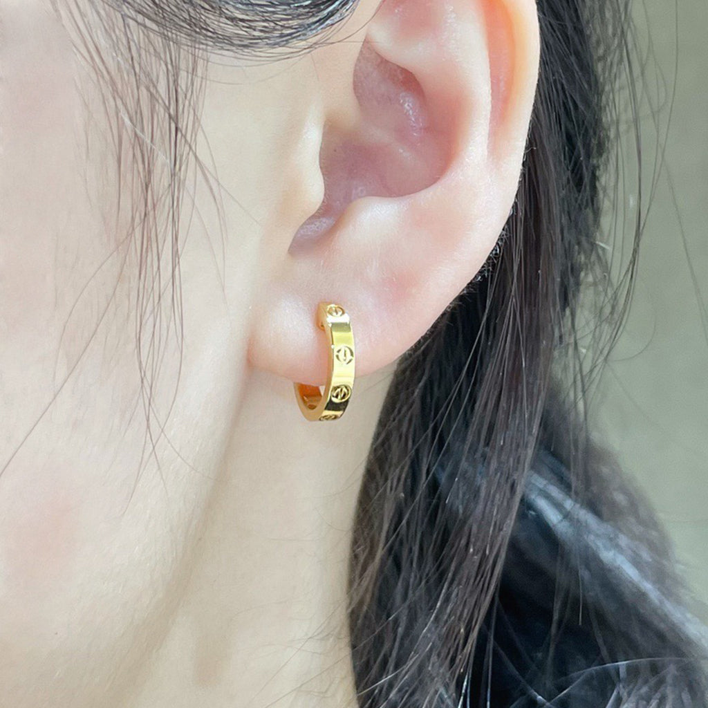 [Limara] LOVE EARRINGS 2.65 MM NO DIAMOND SMALL