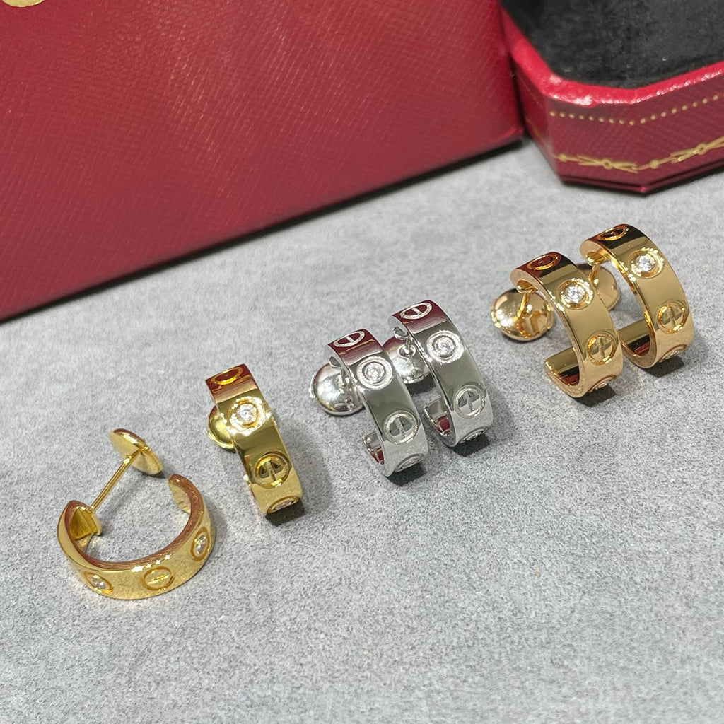 [Limara] LOVE EARRINGS 5.7MM 2 DIAMONDS