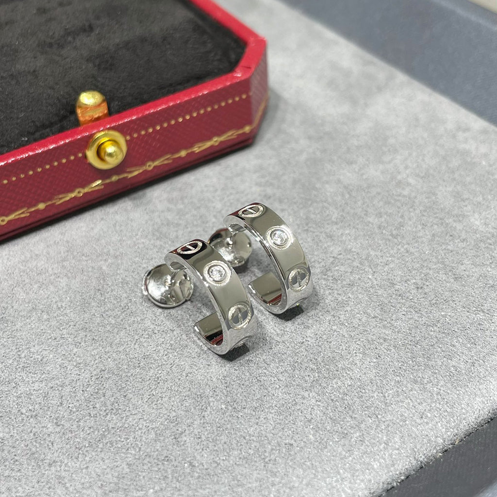 [Limara] LOVE EARRINGS 5.7MM 2 DIAMONDS