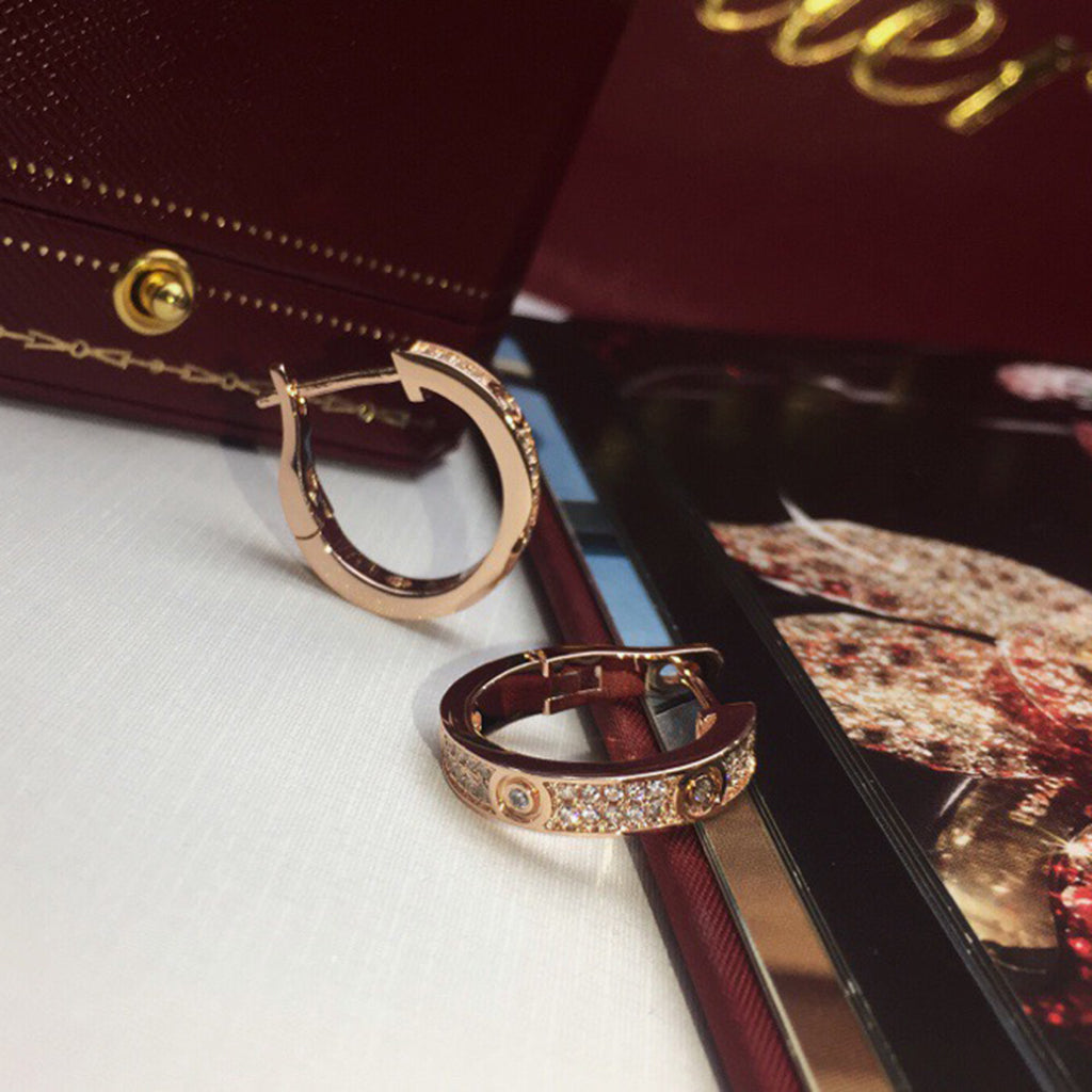 [Limara] LOVE 5.5MM DIAMOND PAVED EARRINGS