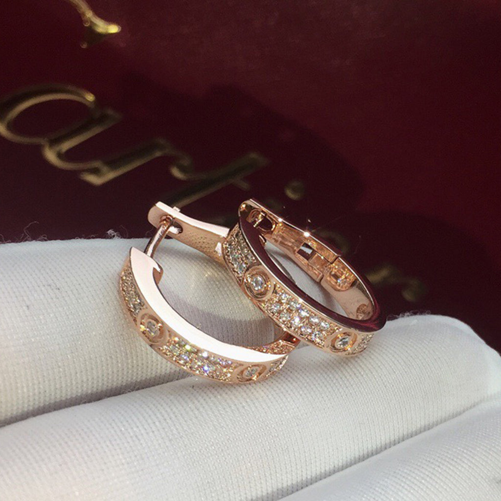 [Limara] LOVE 5.5MM DIAMOND PAVED EARRINGS