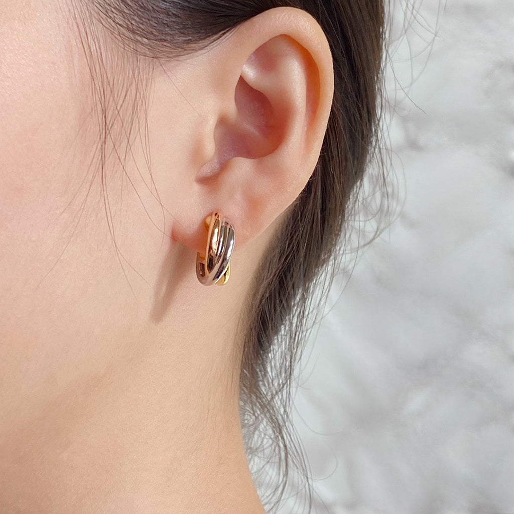 [Limara] TRINITY ON DIAMOND CLASSIC EARRINGS
