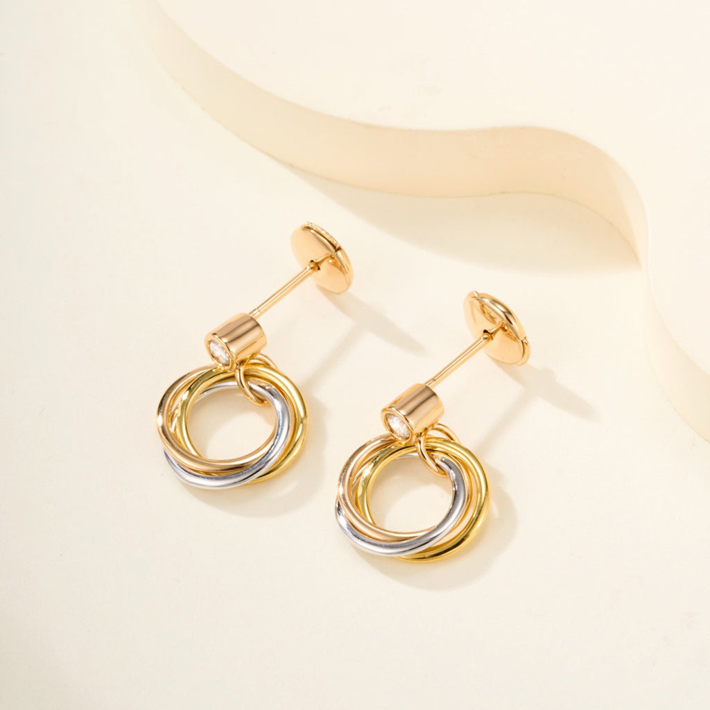 [Limara] TRINITY ON DIAMOND  EARRINGS