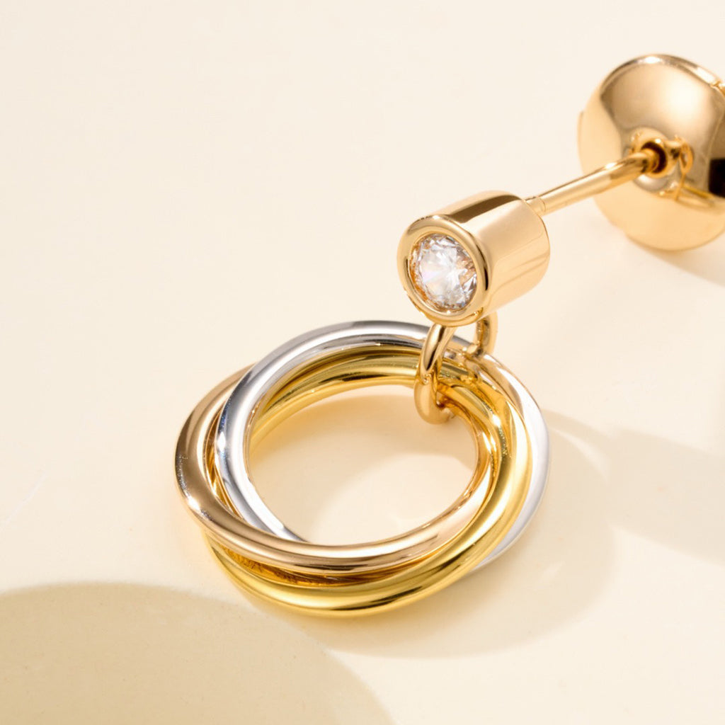 [Limara] TRINITY ON DIAMOND  EARRINGS