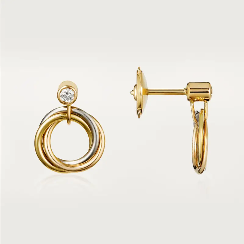 [Limara] TRINITY ON DIAMOND  EARRINGS