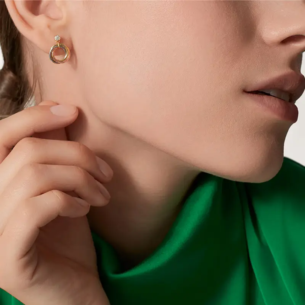 [Limara] TRINITY ON DIAMOND  EARRINGS