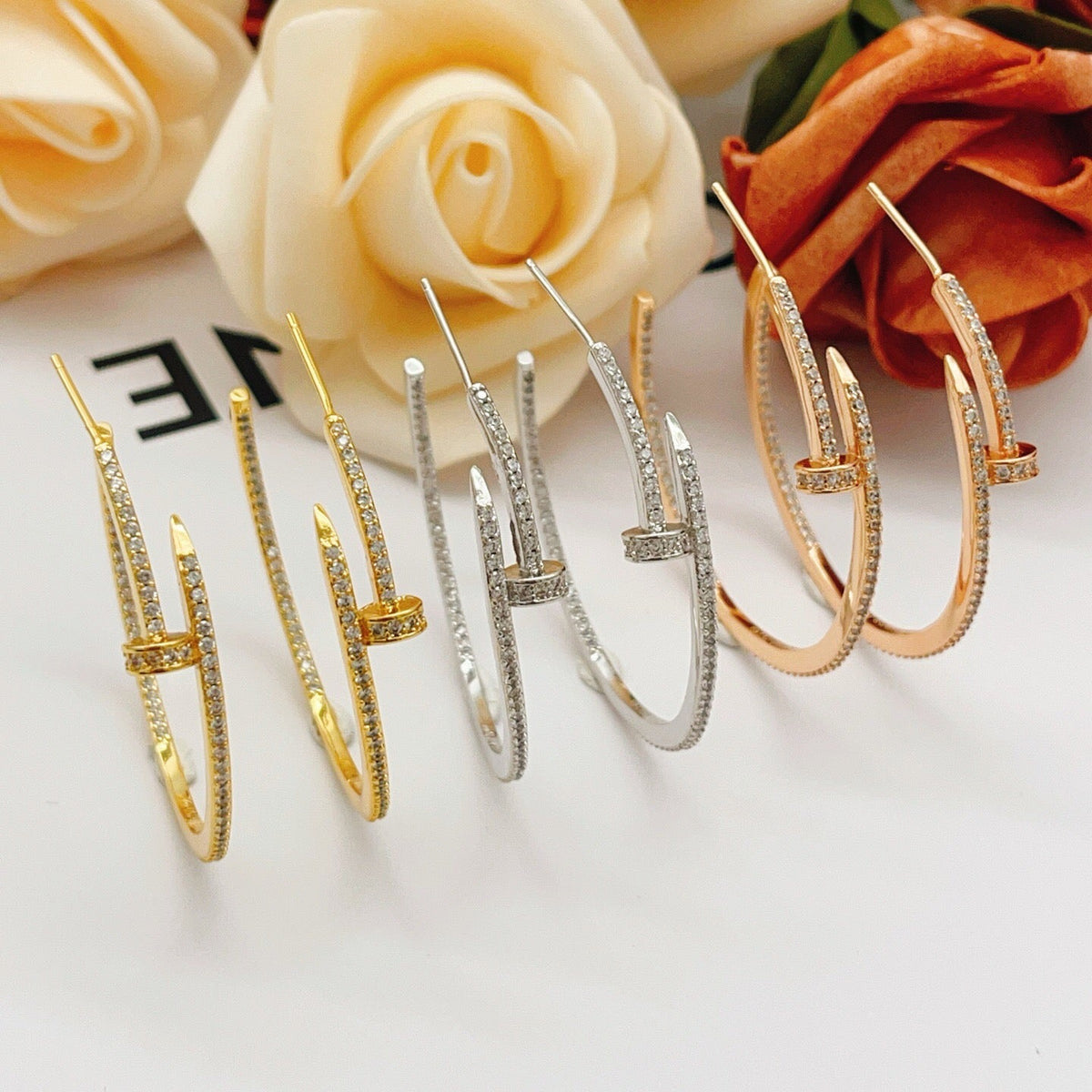 [Limara] JUSTE FULL DIAMOND LARGE EARRINGS