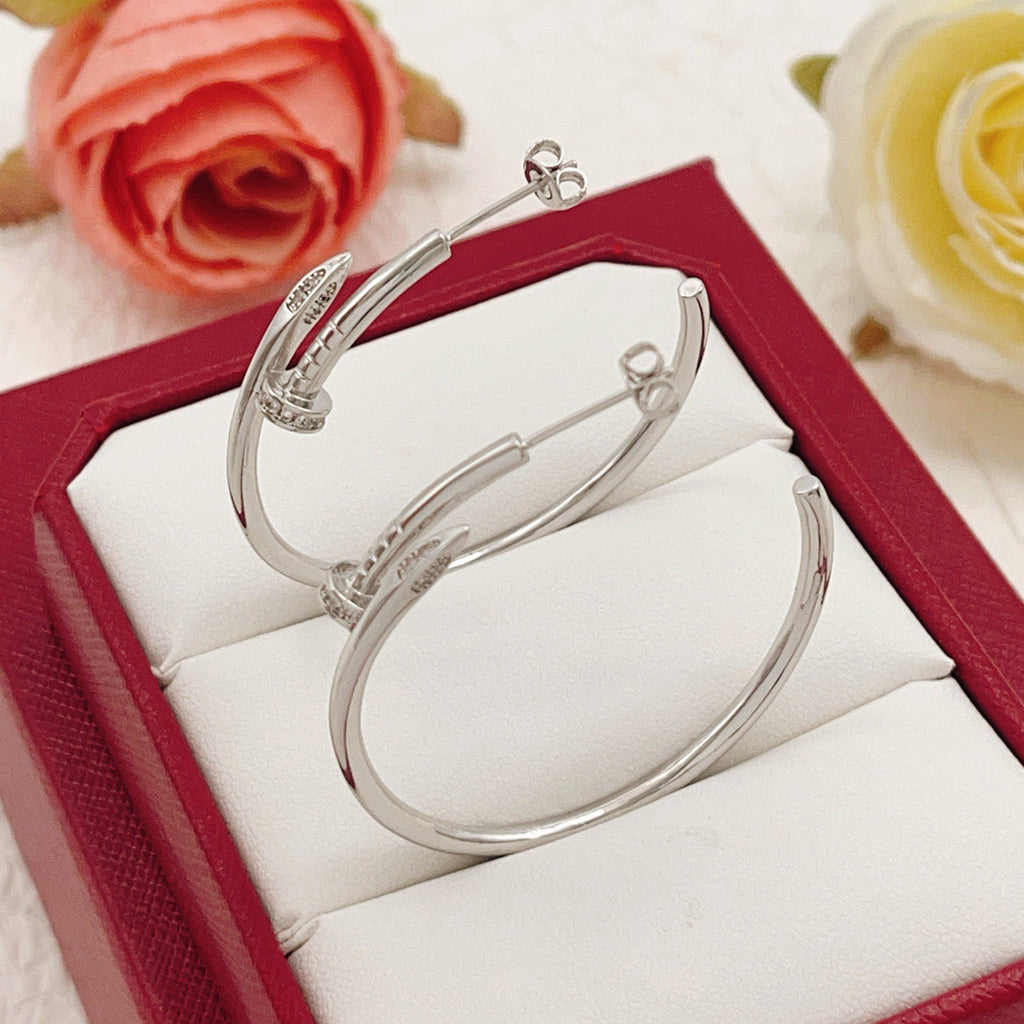 [Limara] JUSTE HALF DIAMOND LARGE EARRINGS