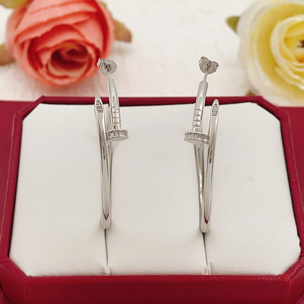 [Limara] JUSTE HALF DIAMOND LARGE EARRINGS