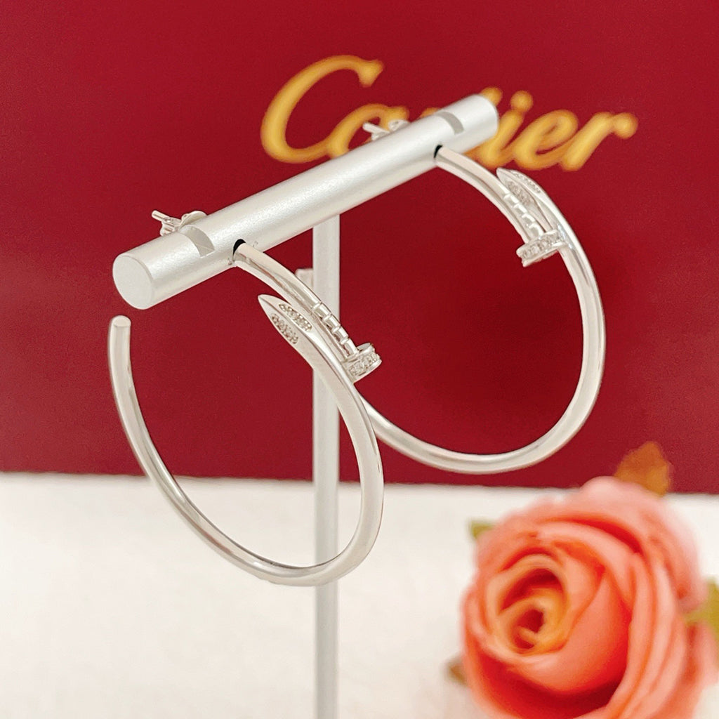 [Limara] JUSTE HALF DIAMOND LARGE EARRINGS