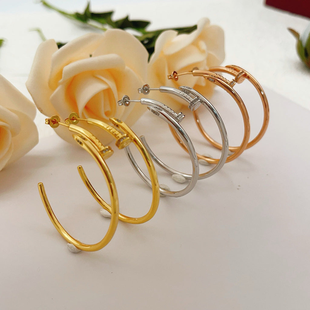 [Limara] JUSTE HALF DIAMOND LARGE EARRINGS