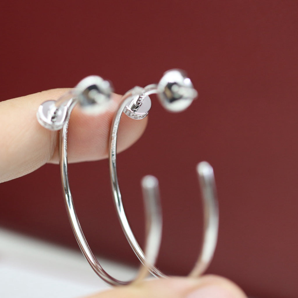 [Limara] JUSTE HALF DIAMOND LARGE EARRINGS