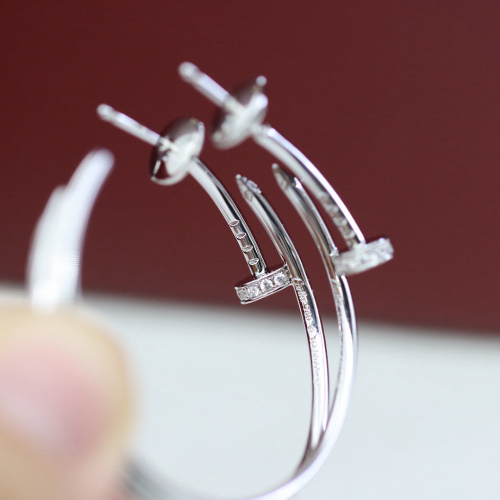 [Limara] JUSTE HALF DIAMOND LARGE EARRINGS