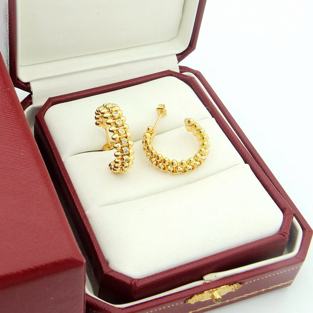 [Limara] CLASH FULL DIAMOND MEDIUM EARRINGS