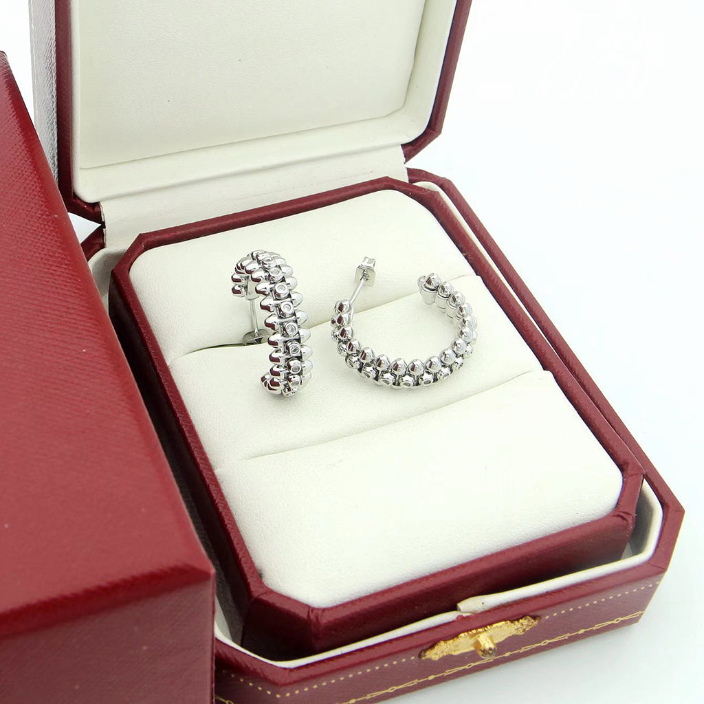 [Limara] CLASH FULL DIAMOND MEDIUM EARRINGS