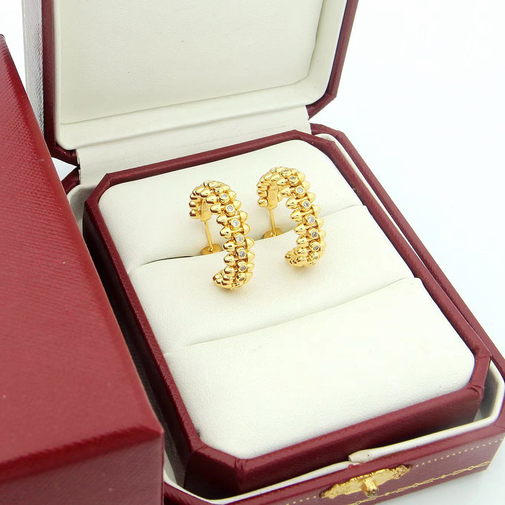 [Limara] CLASH FULL DIAMOND MEDIUM EARRINGS