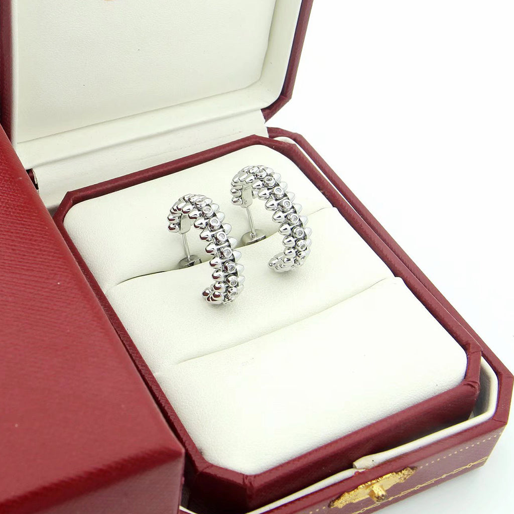 [Limara] CLASH FULL DIAMOND MEDIUM EARRINGS