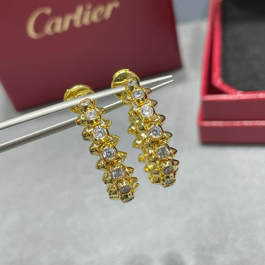 [Limara] CLASH FULL DIAMOND MEDIUM EARRINGS