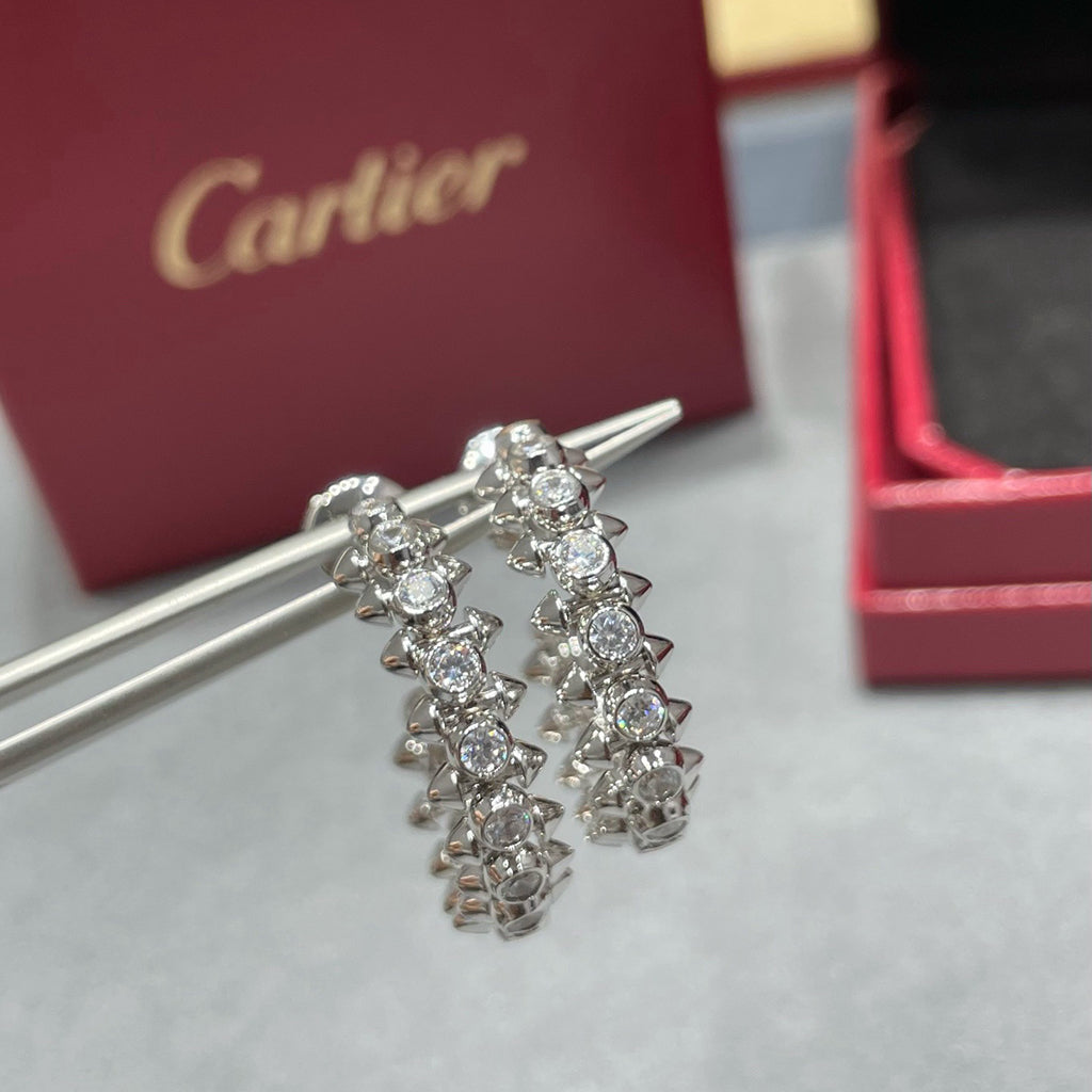 [Limara] CLASH FULL DIAMOND MEDIUM EARRINGS