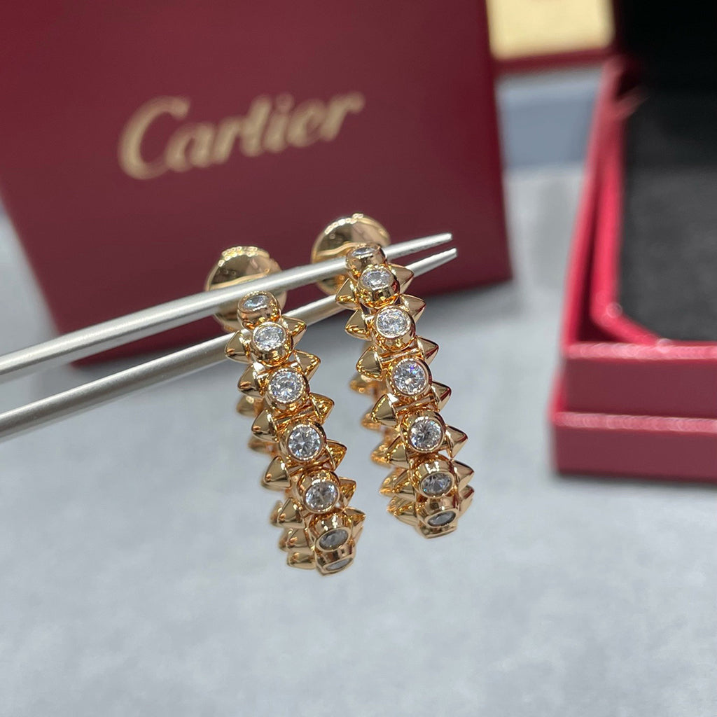[Limara] CLASH FULL DIAMOND MEDIUM EARRINGS