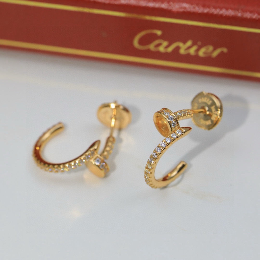 [Limara] JUSTE FULL DIAMOND DOUBLE EARRINGS
