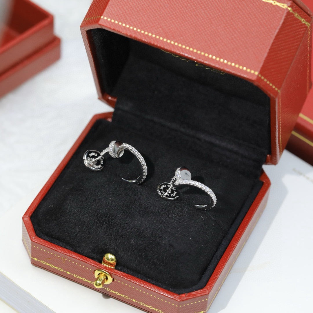 [Limara] JUSTE FULL DIAMOND DOUBLE EARRINGS