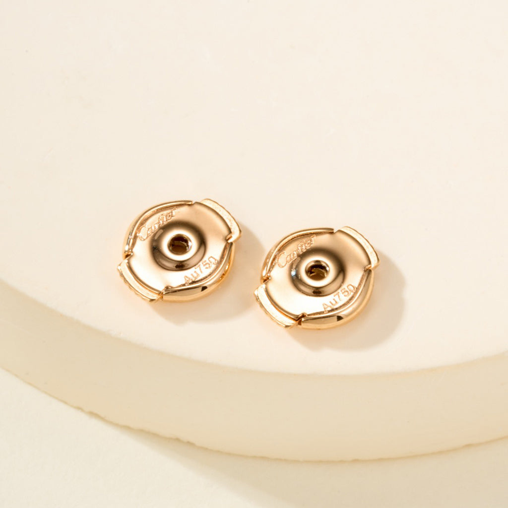 [Limara] JUSTE HALF DIAMOND DOUBLE EARRINGS