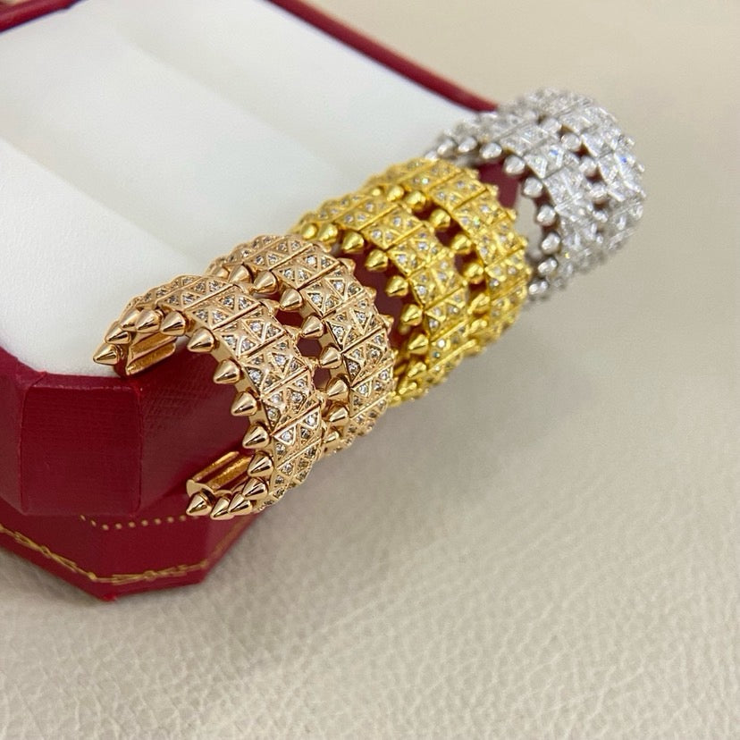 [Limara] CLASH 9.2MM FULL DIAMOND DOUBLE ROW EARRINGS