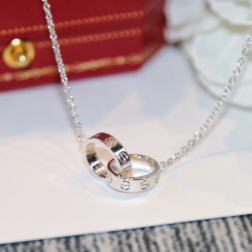 [Limara] LOVE DOUBLE RING NECKLACE