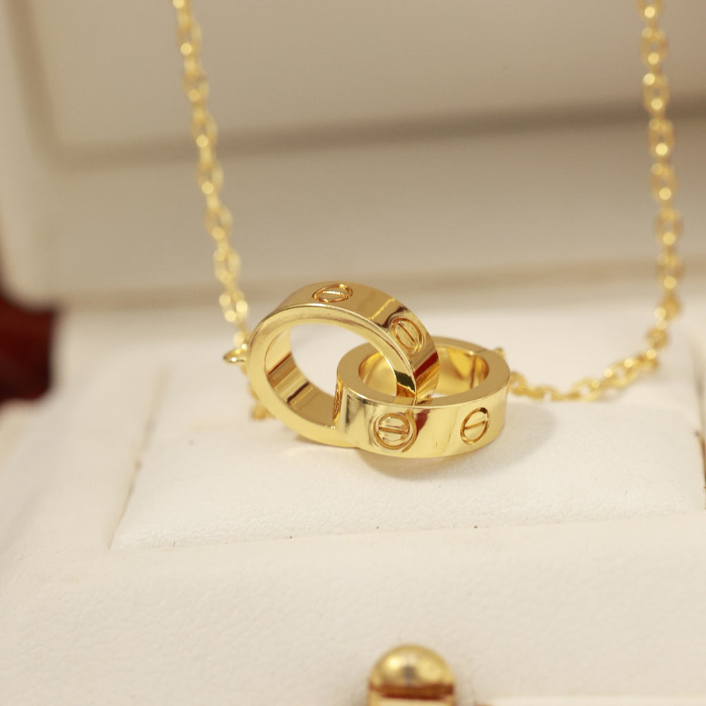 [Limara] LOVE DOUBLE RING NECKLACE