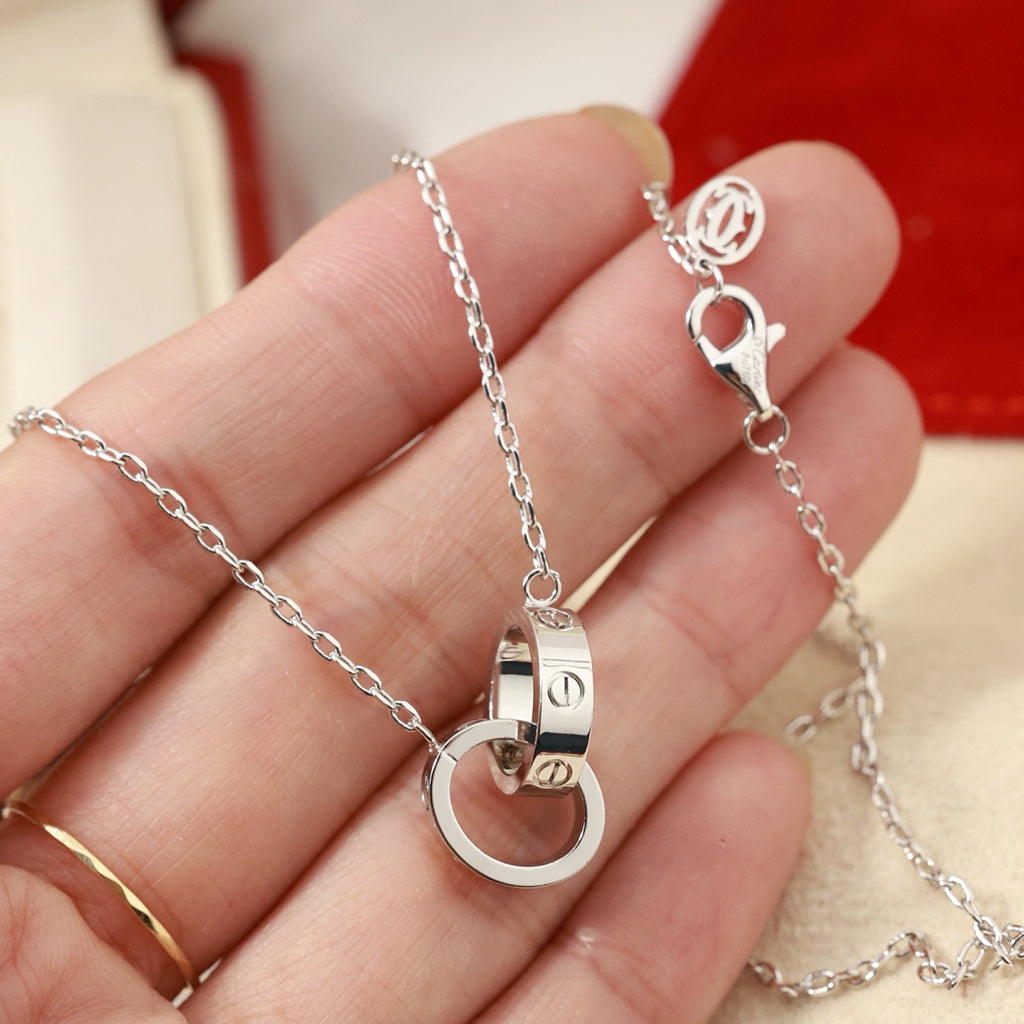 [Limara] LOVE DOUBLE RING NECKLACE