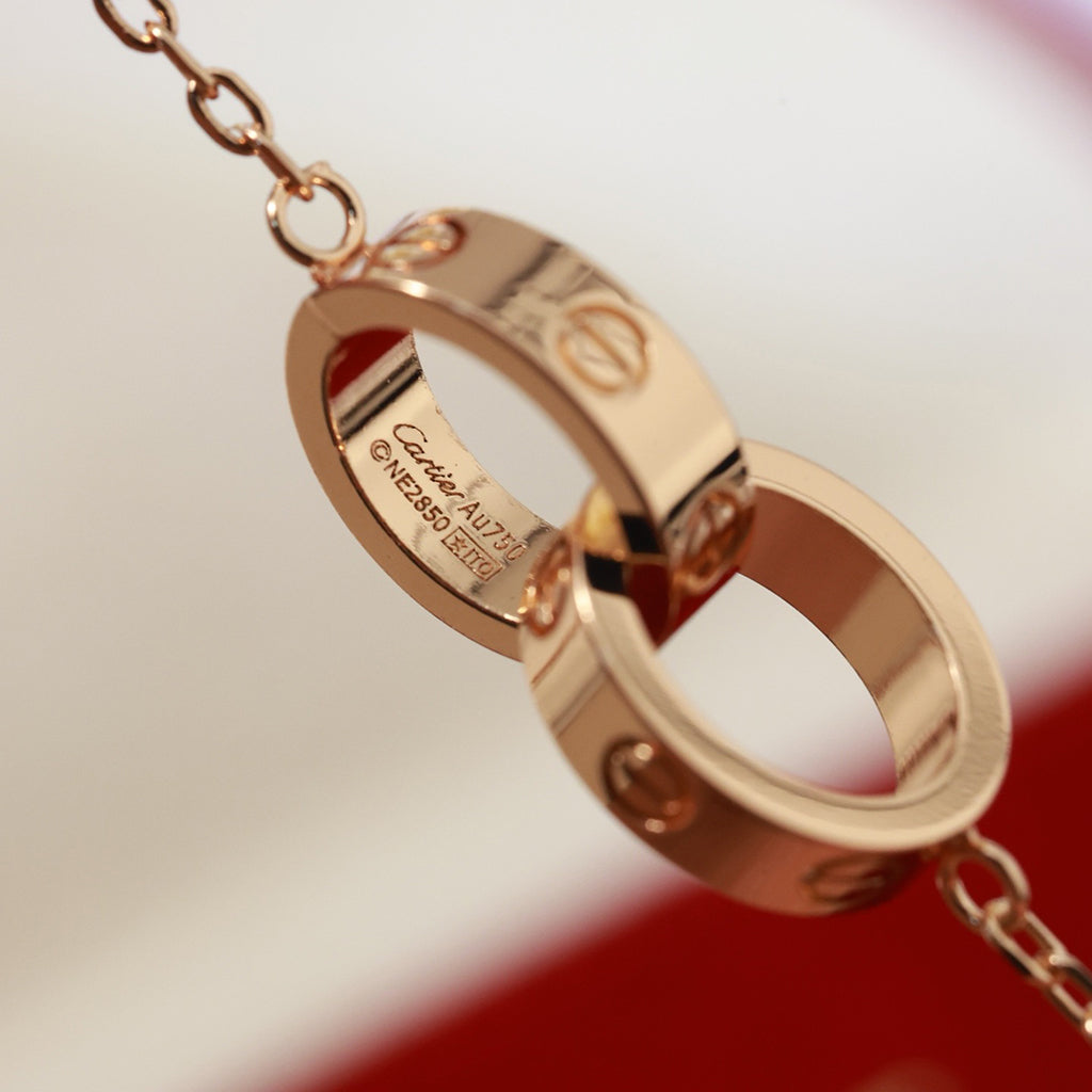 [Limara] LOVE DOUBLE RING NECKLACE