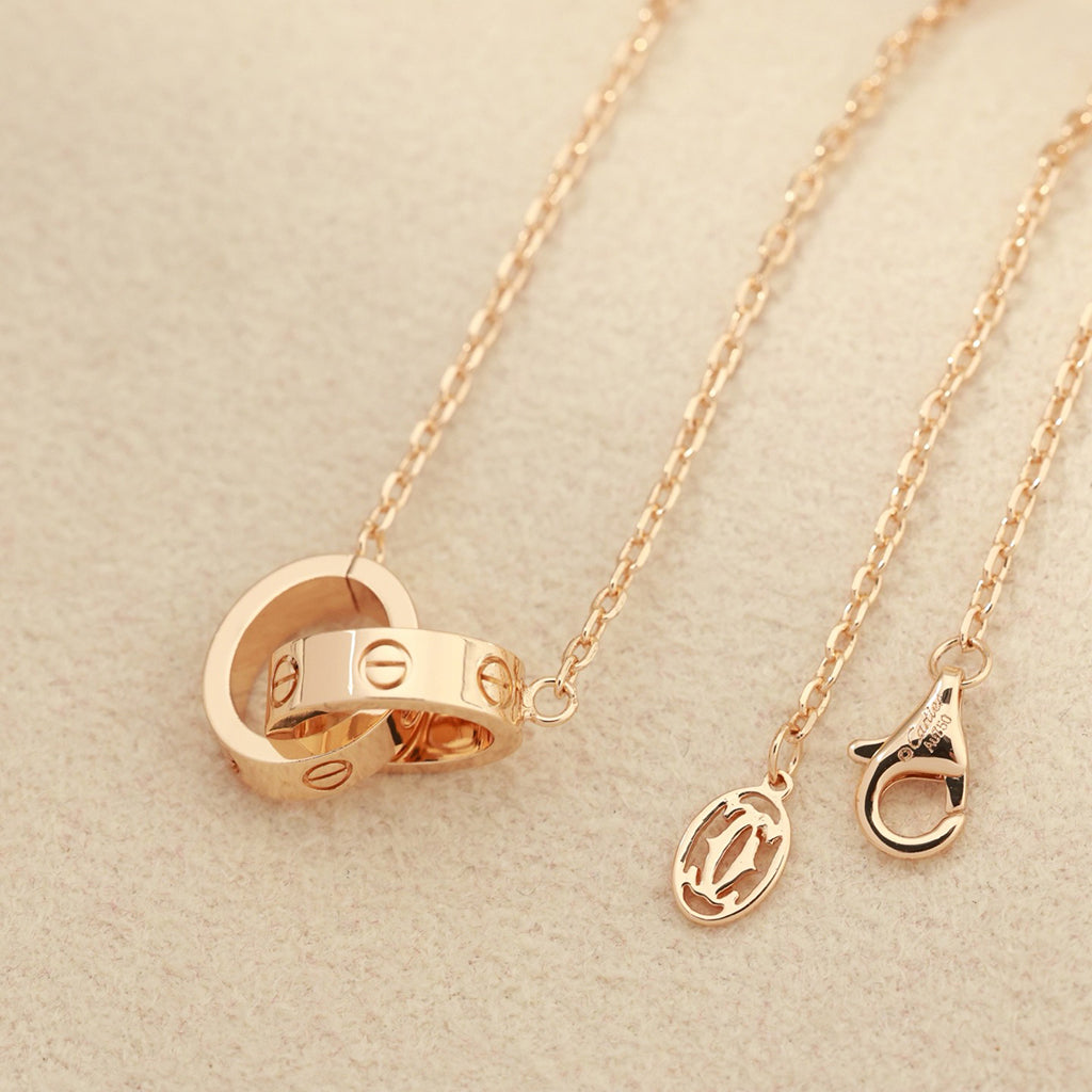 [Limara] LOVE DOUBLE RING NECKLACE