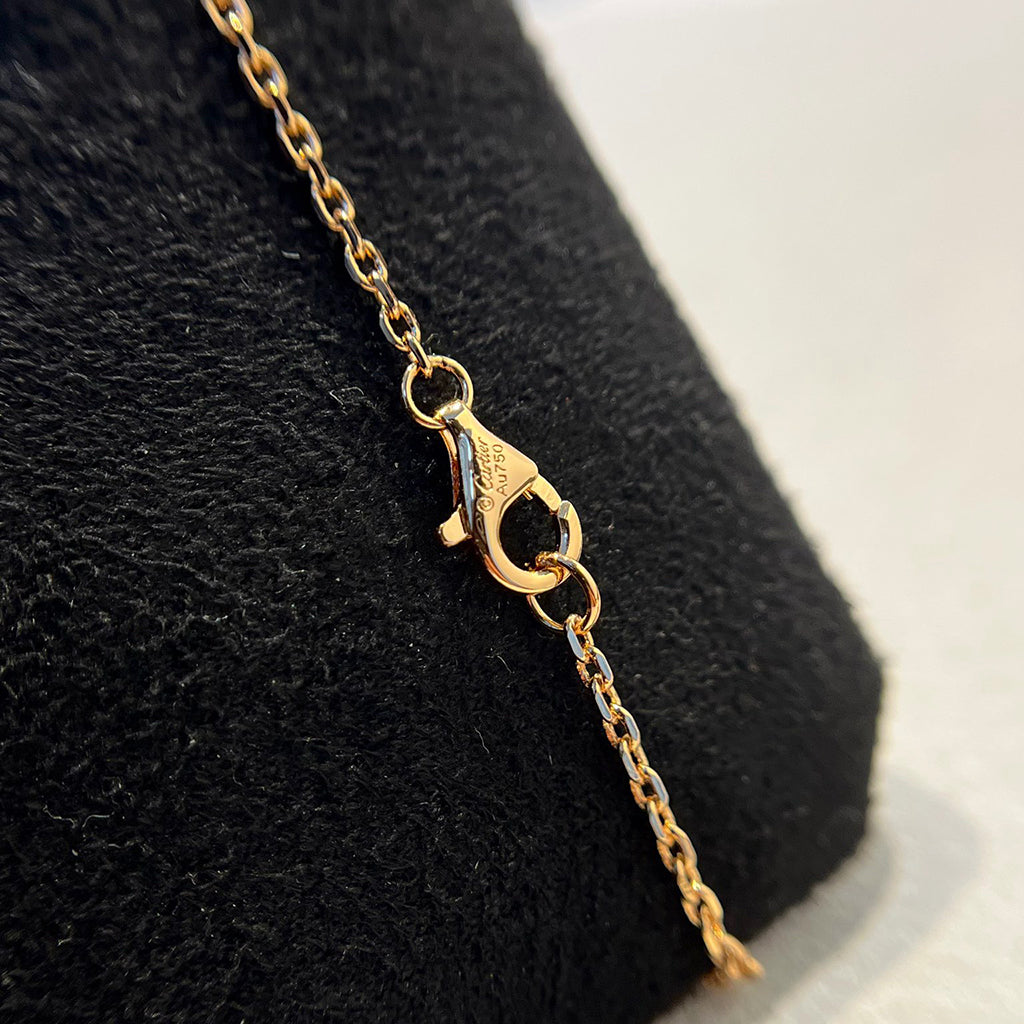 [Limara] LOVE DOUBLE RING HALF DIAMOND NECKLACE
