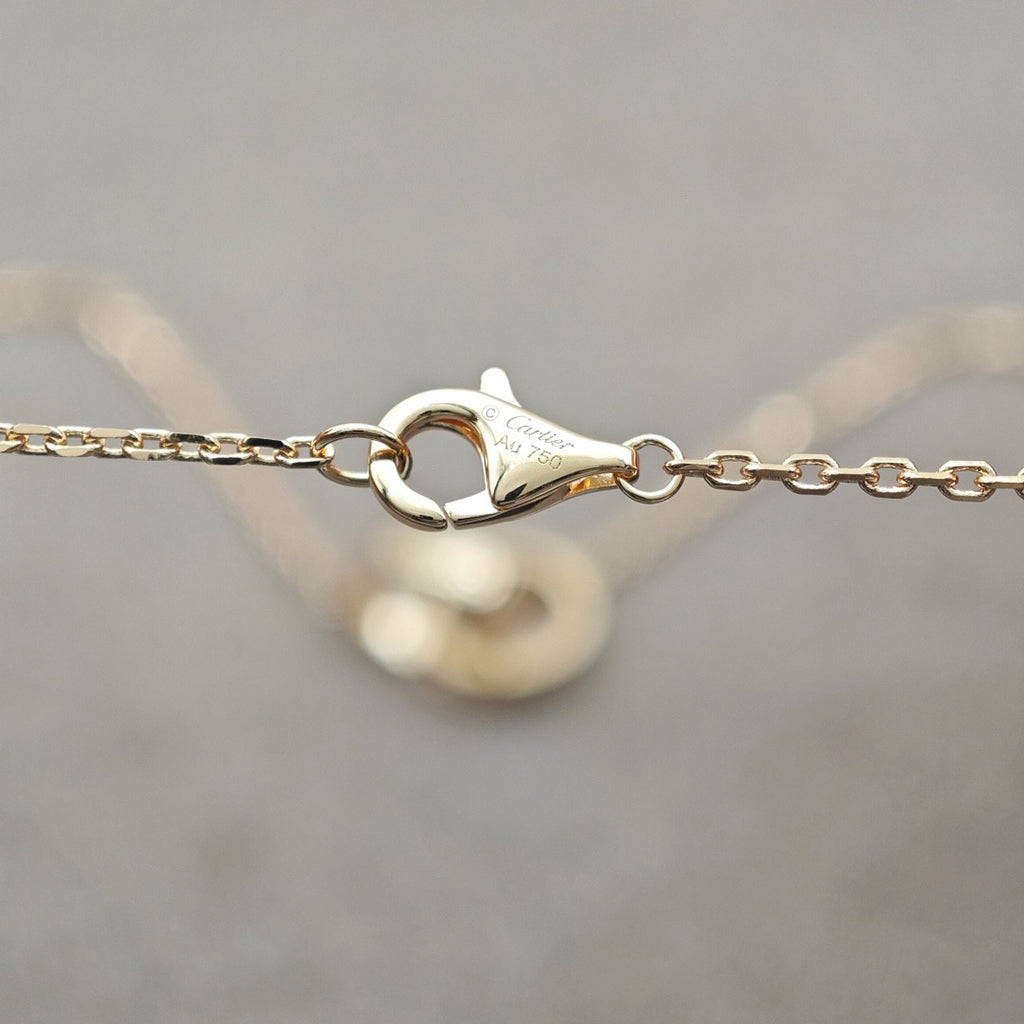 [Limara] LOVE DOUBLE RING HALF DIAMOND NECKLACE
