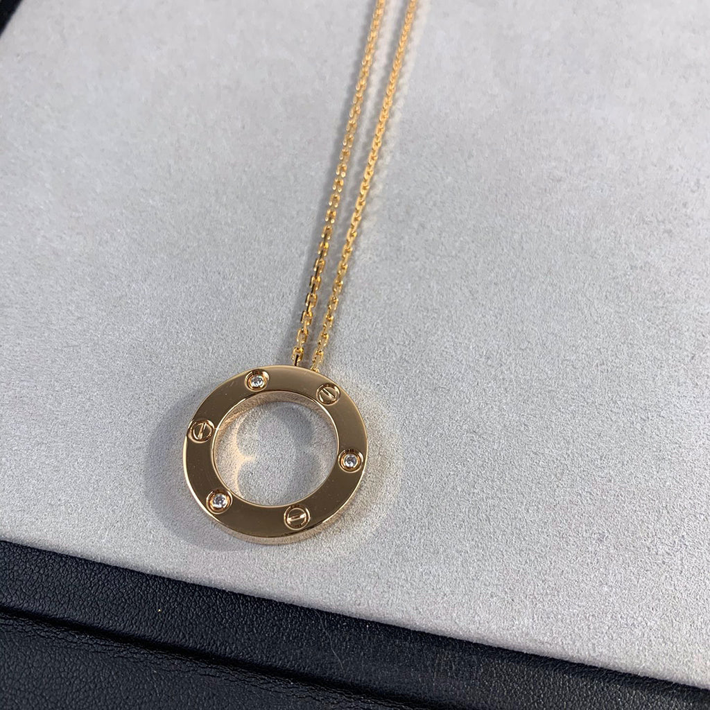 [Limara] LOVE NECKLACE 16MM 3 DIAMONDS