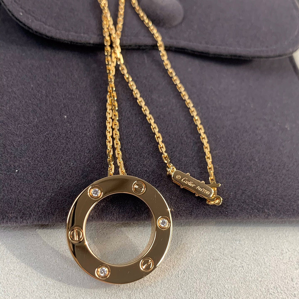 [Limara] LOVE NECKLACE 16MM 3 DIAMONDS