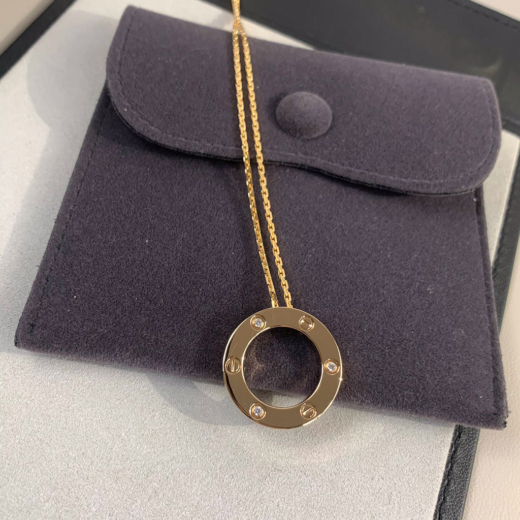 [Limara] LOVE NECKLACE 16MM 3 DIAMONDS
