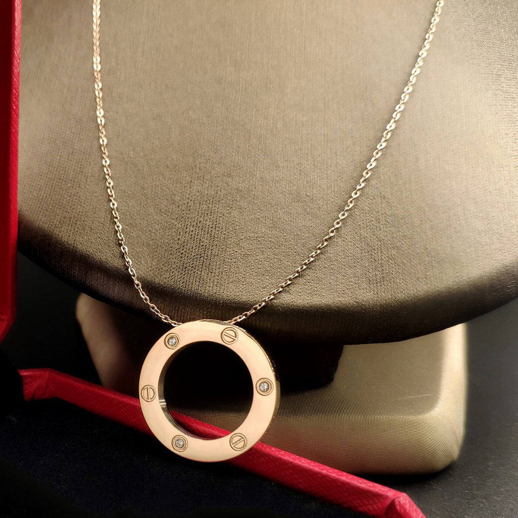 [Limara] LOVE NECKLACE 16MM 3 DIAMONDS