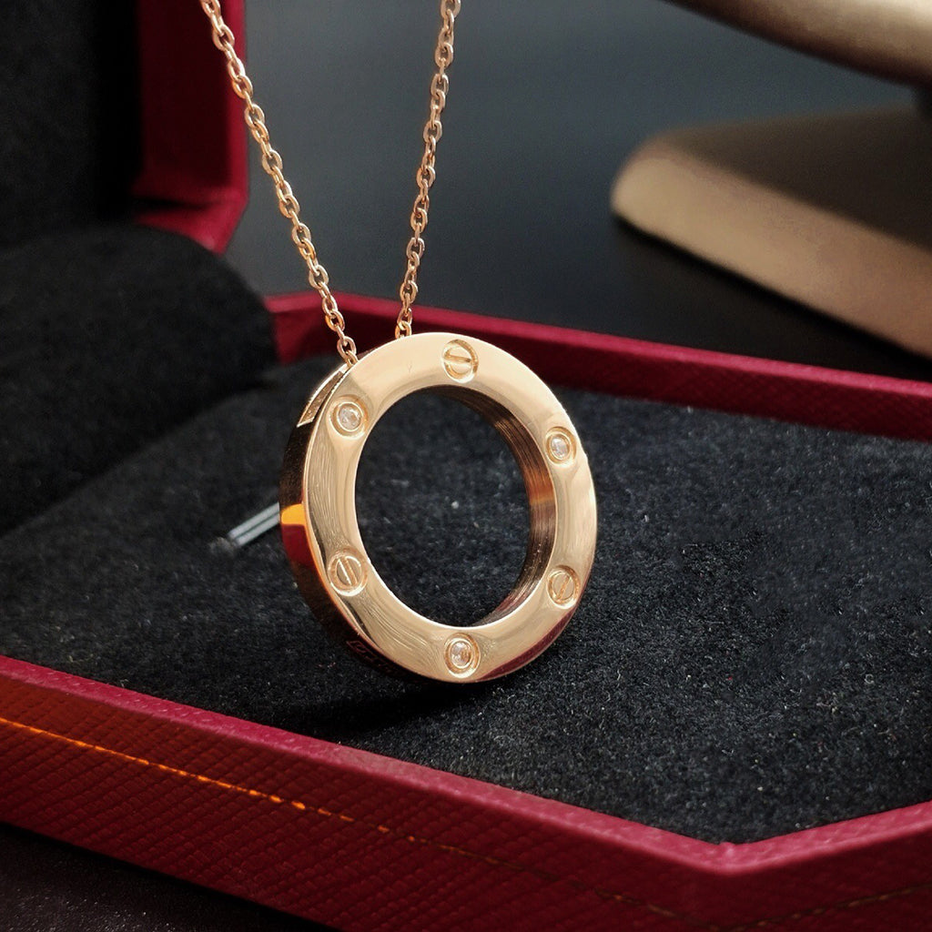 [Limara] LOVE NECKLACE 16MM 3 DIAMONDS