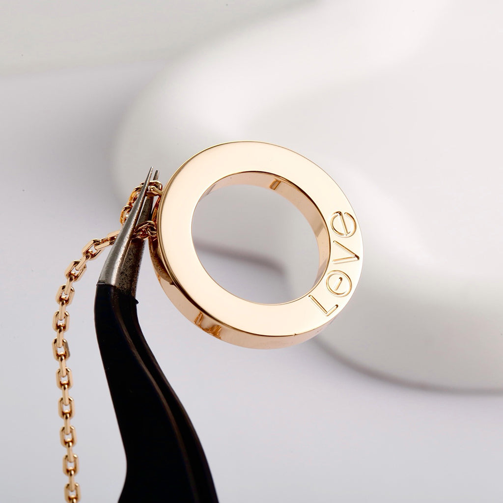 [Limara] LOVE NECKLACE 16MM  FULL DIAMOND