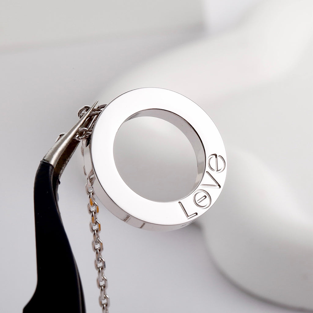 [Limara] LOVE NECKLACE 16MM  FULL DIAMOND