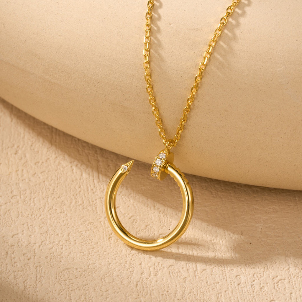 [Limara] JUSTE NECKLACE HALF DIAMOND