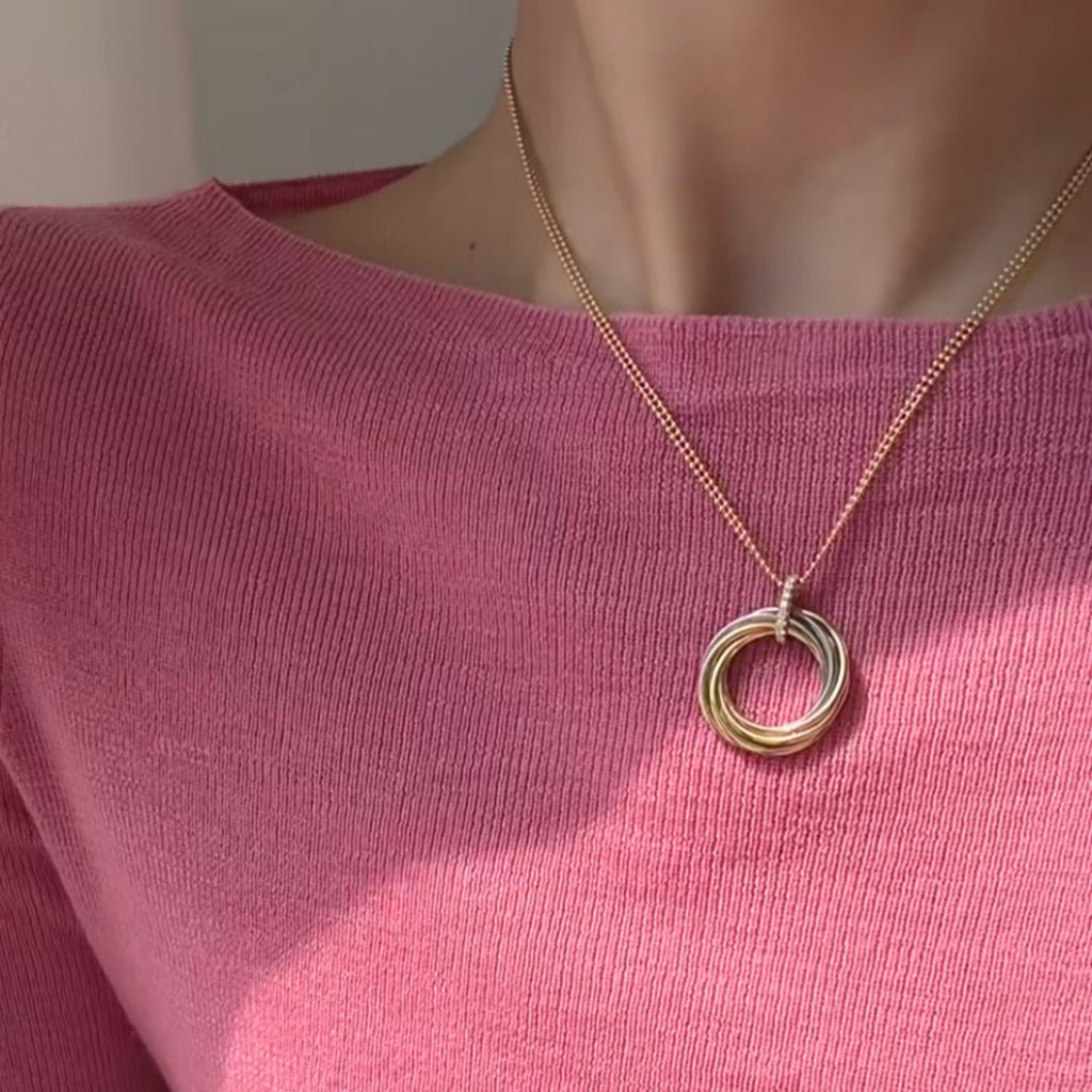 [Limara] TRINITY MEDIUM  DIAMONDS NECKLACE