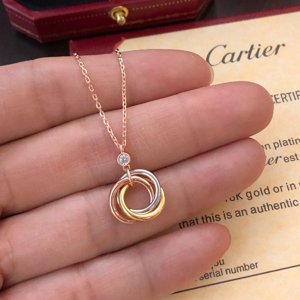 [Limara] TRINITY  NECKLACE 1 DIAMOND