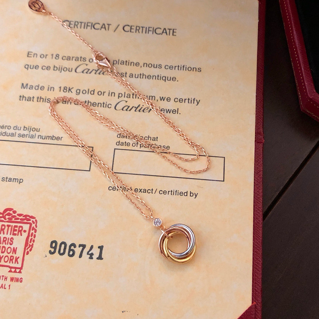 [Limara] TRINITY  NECKLACE 1 DIAMOND